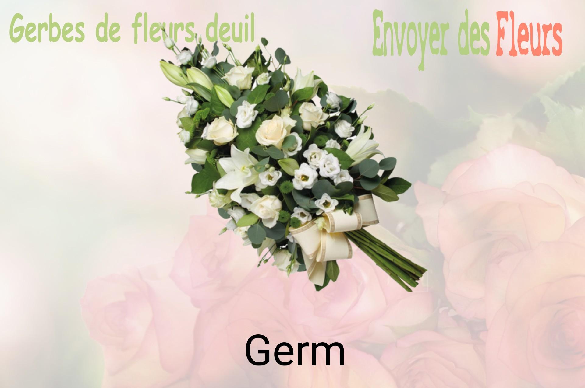 Gerbe de fleurs de deuil livrée à Germ